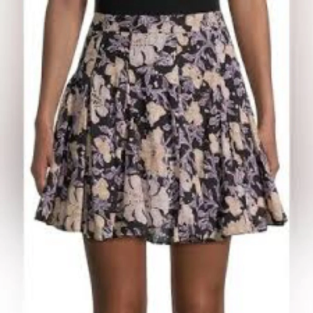 NWT FREE PEOPLE End Of The Island Floral Godet Skirt (111)
